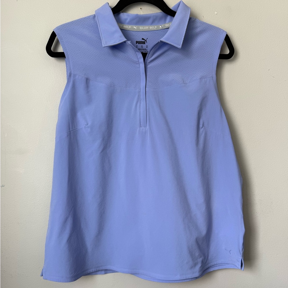 Puma Women's Sky Blue Polo Top